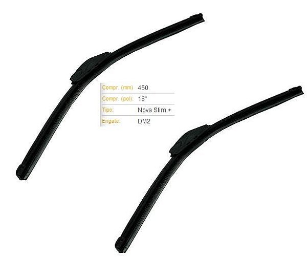 Par Palheta  Dianteira 18"/18" - Versailles 1.8/2.0 8v 1991 a 1996 - Motorista / Passageiro - Conexão G