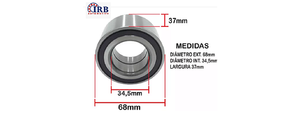 Rolamento Roda Dianteira Idea 1.8 8v/16v E-TORQ 2005 a 2015 - C/ABS