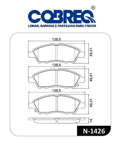 Pastilha Freio Dianteiro - March 1.0 12v - 1.6 16v após 10/2011...