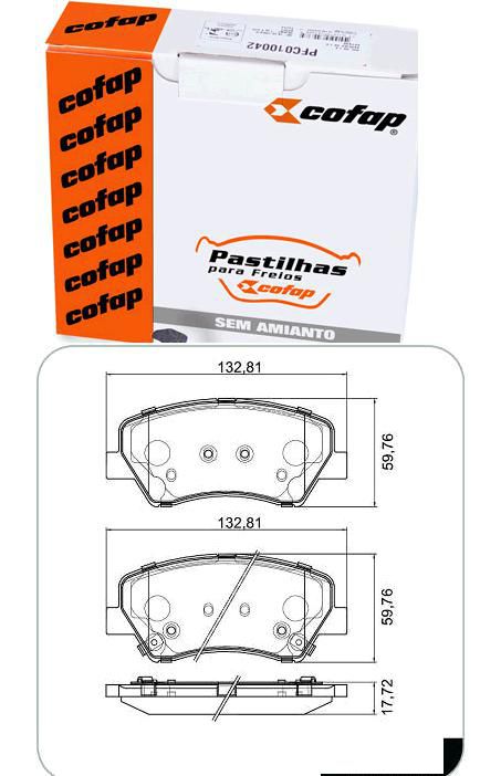 Pastilha Freio Dianteiro - Elantra 1.8/2.0 16v após 2012...