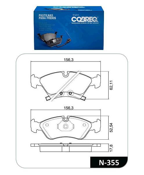 Jogo Pastilha Freio Dianteiro - Zafira 2.0 8v 2002 a 2010