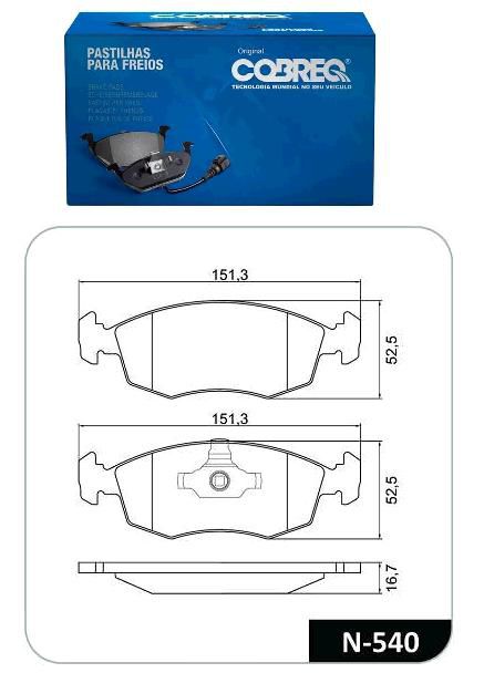 Jogo Pastilha Freio Dianteiro - Fiat 500 / Cinquecento 1.4 16v após 2011...