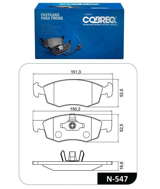 Jogo Pastilha Freio Dianteiro - Grand Siena 1.4 8v - 1.6 16v 2012 a 2016