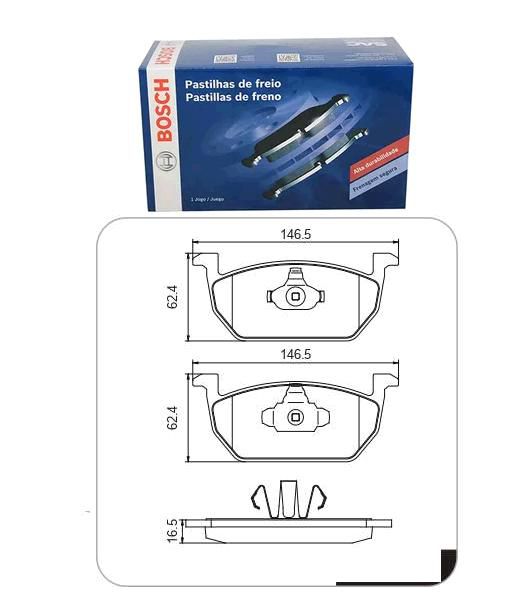 Jogo Pastilha Freio Dianteiro - Polo TSi 1.0 12v após 2017...