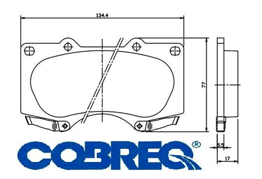 Jogo Pastilha Freio Dianteiro - Land Cruiser Prado 3.0 8v 2003 a 2009