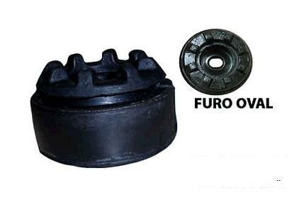 1 Coxim Amortecedor Dianteiro - Uno Mille 1991 a 2009 - Superior Furo Oval