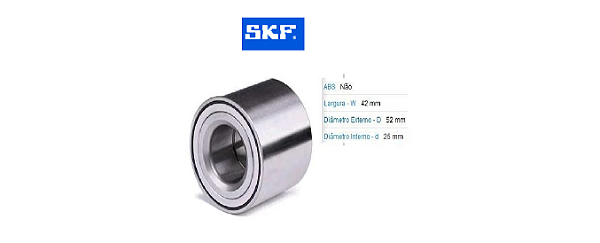 Rolamento Roda Traseira - Peugeot 208 1.5 16v 2013 a 2019 - C/ABS