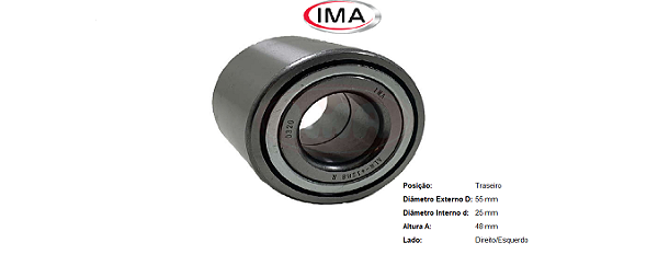 Rolamento Roda Traseira - Livina 1.8 16v 2011 a 2014 - S/ABS