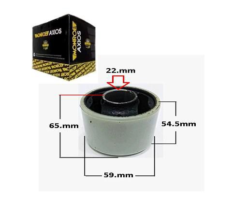 Bucha Bandeja Dianteira - P/Traseira - KA 1.0/1.3/1.4/1.6 8v 2008 a 2013 - Refil