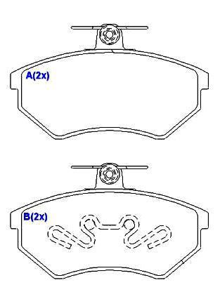 Jogo Pastilha Freio Dianteiro - Polo Classic 1.8 8v 1996 a 2003 - Ventilado