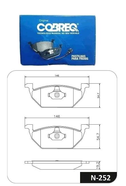 Jogo Pastilha Freio Dianteiro - New Beetle 2.0 8v 1999 a 2011 - Ventilado Larga