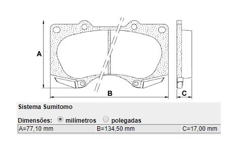 Jogo Pastilha Freio Dianteiro - Hilux SW4 3.0 16v 2005 a 2011