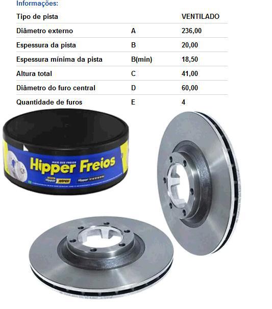 Par Disco Freio Dianteiro - Ventilado Corsa 1.0 16v - 1.6 16v 1997 a 2005