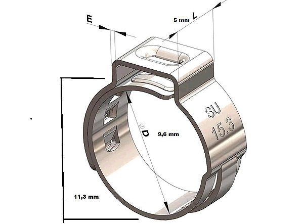 Abraçadeira Radial Injeção - 9,6 x 11,3mm