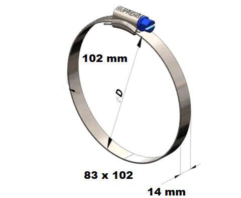 Abraçadeira - 14 x 83 x 102