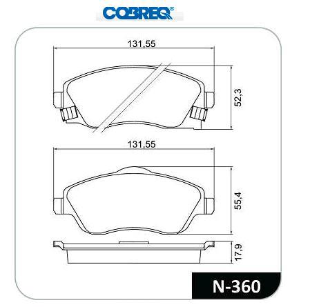 Jogo Pastilha Freio Dianteiro - Corsa Novo 1.4 8v 2008 a 2012