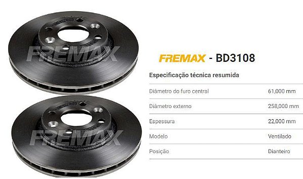 Par Disco Freio Dianteiro - Logan 1.0 16v - 1.6 8v após 2014...