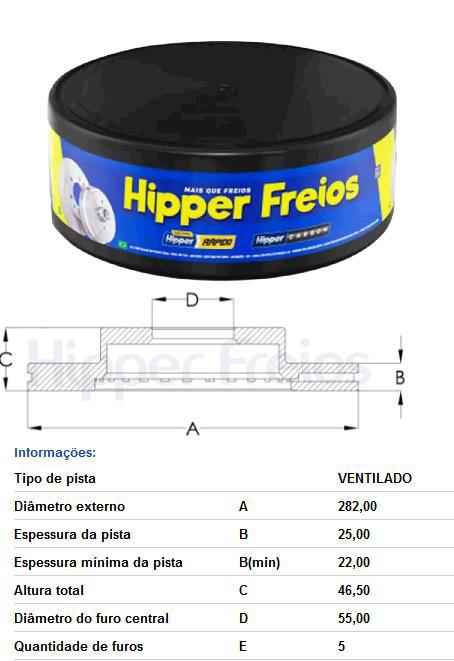 Par Disco Freio Dianteiro - Corolla 1.8 16v após 2019...