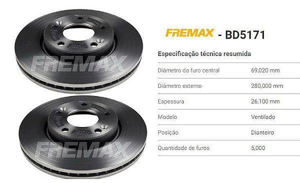 Par Disco Freio Dianteiro - I30 2.0 16v 2009 a 2013