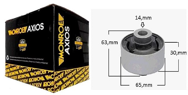 Bucha Bandeja Dianteira P/Dianteira - Civic 1.7 16v 2001 a 2006