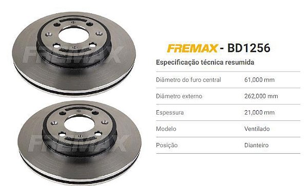 Par Disco Freio Dianteiro - WRV 1.5 16v após 2017...