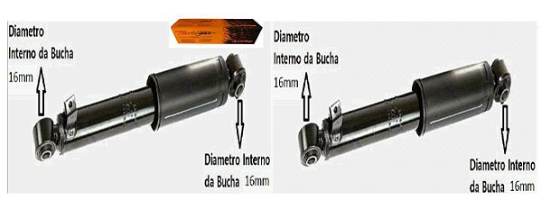 Par Amortecedor Traseiro - Sorento 2.4 16v - 3.5 24v 2009 a 2014 -  Exceto Suspensão com Regulagem Altura*