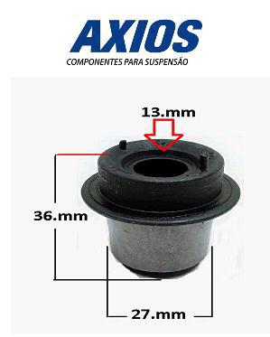Bucha Bandeja Suspensão Traseira - Uno Way 1.0 8v 2005 a 2008 - Furo 13,15mm