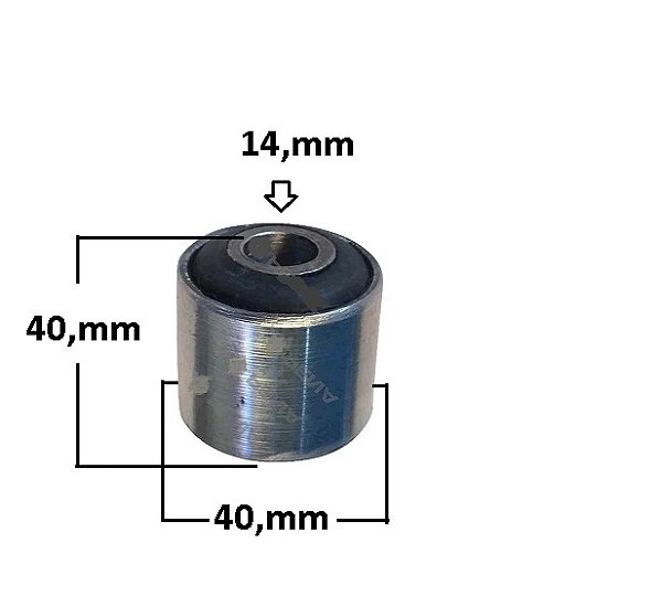 Bucha Amortecedor Dianteiro Inferior - Hilux 2.5/2.7/3.0 16v 2005 a 2015