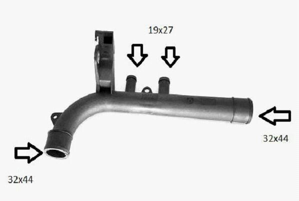 Tubo Dagua Refrigeração Motor - Corsa 1.0/1.4/1.6 8v - Sedan / Hatch após 1995...