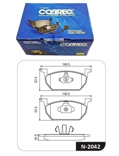 Jogo Pastilha Freio Dianteiro - Polo TSi 1.0 12v após 2017...