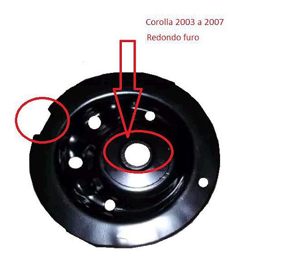 Prato Mola Amortecedor Dianteira - Corolla 1.6/1.8 16v 2003 a 2008 - Superior