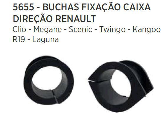 Par Borracha Fixação Caixa Direção - Renault R19