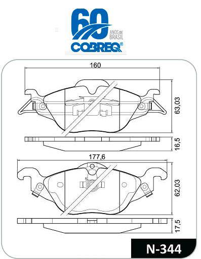 Jogo Pastilha Freio Dianteiro - Astra 1.8 8v 1998 a 2004 - Aro 14