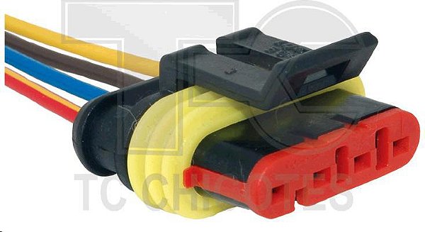 Chicote Atuador/Bomba Elétrica / Bobina 4 Pinos - Universal