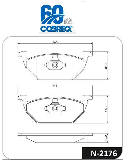 Jogo Pastilha Freio Dianteiro - Polo 1.6 8v 2008 a 2014 - Ventilado Larga
