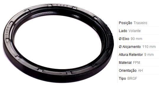 Retentor Motor Traseiro - 306 2.0 16v 1997 a 2003