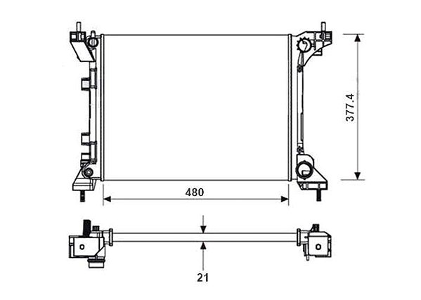 Radiador Agua - Fiorino NOVO 1.4 8v após 2013...