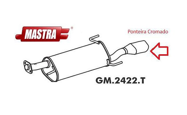 Escapamento Traseiro - Astra Sedan 2.0 8v 2001 a 2011