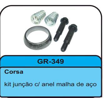 Kit Anel/Gaxeta Escapamento - C/Mola + Parafuso - Corsa