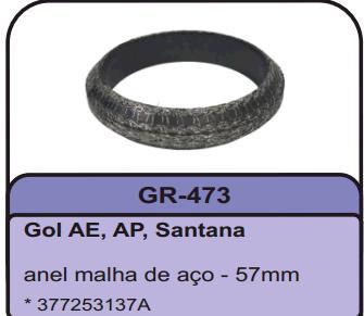Anel/Gaxeta Escapamento - 57mm - Santana