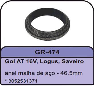 Anel/Gaxeta Escapamento - 46,5mm - Gol 1.0 16v