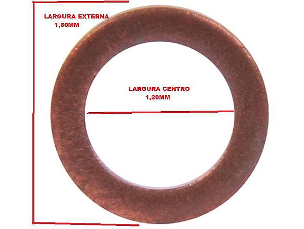 Anel Bujão Carter Óleo Motor 1,80mm x 1,50mm x 0,15mm