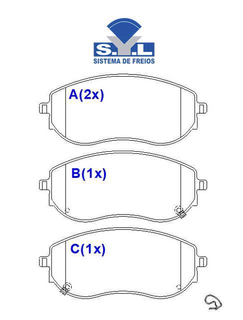 Jogo Pastilha Freio Dianteiro - Frontier 2.3 16v - 4x2 / 4x4 após 2022...