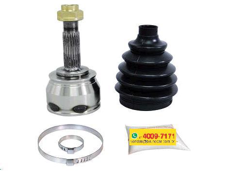 Homocinética Roda - Doblo 1.3/1.6 8v/16v 2001 a 2014 - 22x22 - S/ABS - Eixo GKN