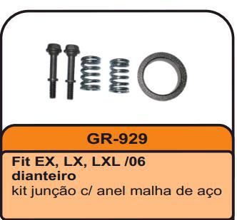 Kit Anel Gaxeta Escapamento Dianteira - C/Mola + Parafuso - FIT até 2006