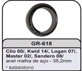 Anel Gaxeta Escapamento - 35,2mm Clio após 2000...
