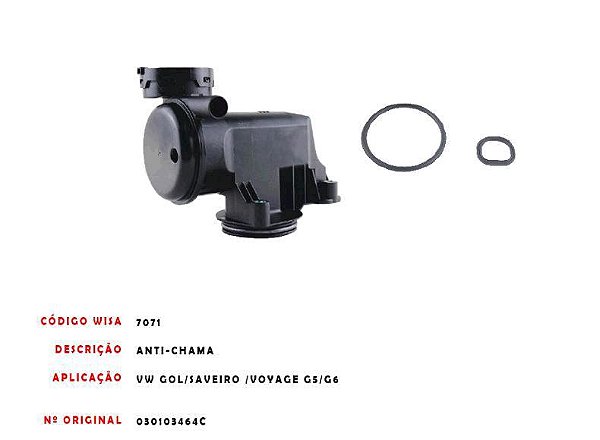 Antichama Defletor Óleo Motor - Saveiro G5 / G6 1.6 8v - GV / GVI após 2012...