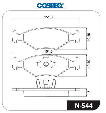Jogo Pastilha Freio Dianteiro - Siena 1.0/1.4 8v após 2009..