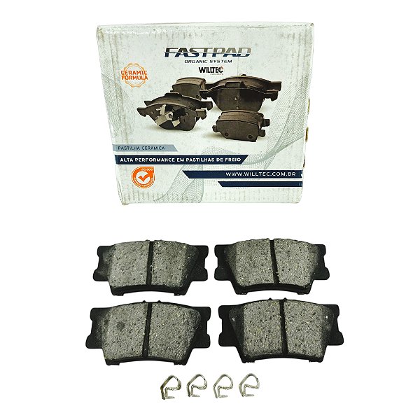 Jogo Pastilha Freio Traseiro RAV4 2.4 16v 2005 a 2013 - Cerâmica