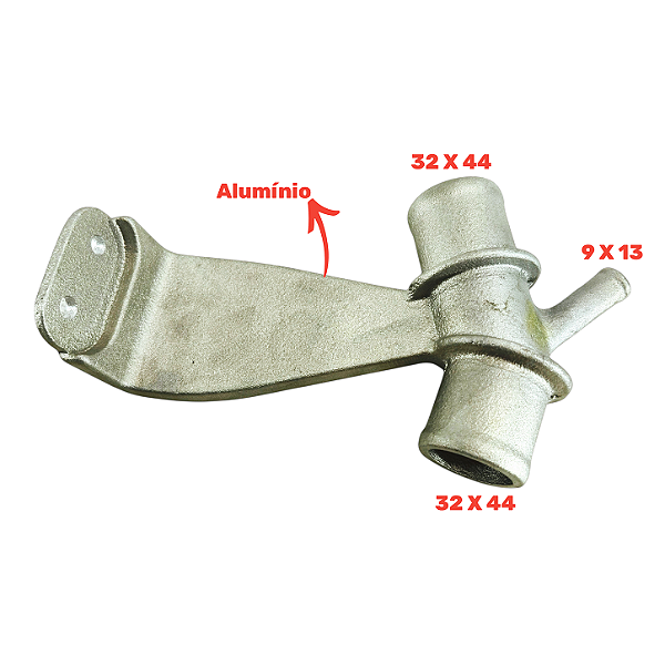 Flange Dagua Refrigeração Radiador Inferior Corolla 1.6/1.8 16v 2007 a 2017